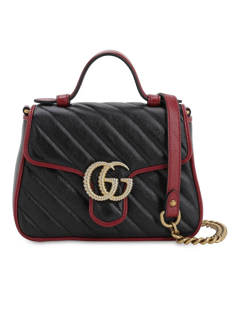 GG Marmont Mini Matelassé Top Handle Bag