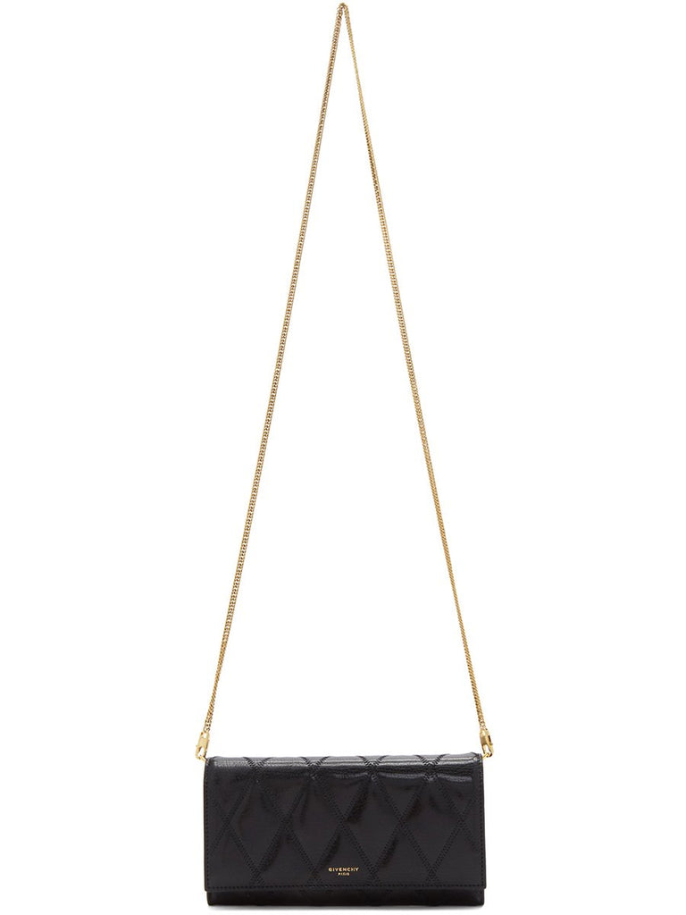 GV3 Black Leather Chain Wallet