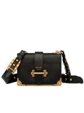 Cahier Black Leather Shoulder Bag