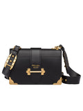 Cahier Large Black Leather Shoulder Bag