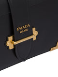 Cahier Large Black Leather Shoulder Bag