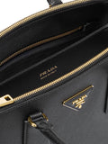 Galleria Saffiano Black Leather Tote Bag