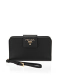 Black Saffiano Iphone Chain Wallet