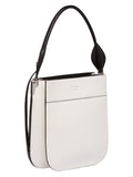 Margit White Leather Shoulder Bag