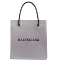 Shopping XXS Anthracite Grained Leather Tote
