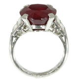 Platinum estate diamond engagement ring