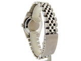 Pre Owned Mens Rolex Stainless Steel Datejust with a Black Diamond Dial 16220