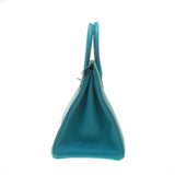 Hermes Turquoise Leather Birkin 35cm (R Stamp)