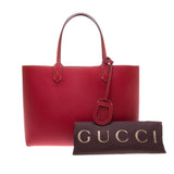 Gucci 368568 Red Leather / Ebony GG Supreme Canvas Reversible Large Tote Bag
