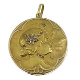 Art Nouveau pendant locket