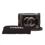 Chanel Black Lambskin Boy Brick Crossbody Bag