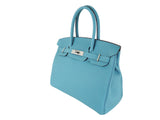 Hermes Birkin 30 Togo Turquoise Silver Hardware Brand New