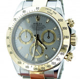 PRE OWNED MENS ROLEX TWO-TONE DAYTONA WITH A SLATE DIAL 116523
