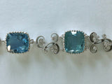 Dalben Aquamarine Diamond Gold Bracelet