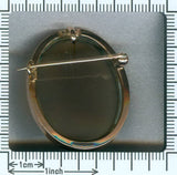 French Victorian hard stone cameo brooch