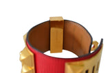 Hermes Collier de Chien CDC Lizard Rouge Braise bracelet