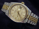 Pre Owned Mens Rolex Two-Tone Datejust with a Gold Champagne Dial 1601