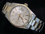 Pre Owned Mens Rolex Two-Tone Datejust with a Silver Dial 16013