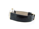 PRE OWNED MENS ROLEX GOLD SHELL OYSTER PERPETUAL WITH A BLACK DIAL 1024