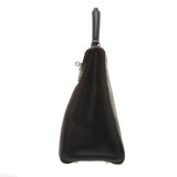 Hermes Black Clemence Leather Kelly 32cm (T Stamp)