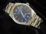 PRE OWNED MENS ROLEX STAINLESS STEEL OYSTER PERPETUAL WITH A BLUE DIAL 1002