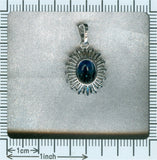 Estate sapphire and diamond pendant
