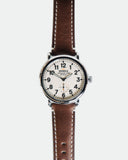 SHINOLA RUNWELL 41MM WATCH: WHITE/BROWN