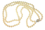 Estate two row pearl necklace