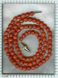Antique coral bead necklace