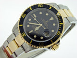 PRE OWNED MENS ROLEX TWO-TONE SUBMARINER DATE WITH A BLACK DIAL 16613T