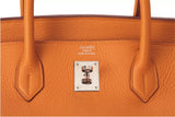 Pre-Owned Hermès Orange Taurillon Clemence Birkin 40