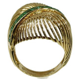 60s gold estate ring with emeralds