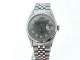 Pre Owned Mens Rolex Stainless Steel Datejust with a Silver Diamond Dial 1601