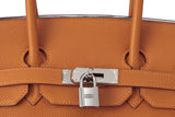 Pre-Owned Hermès Potiron and Gold Togo Birkin 35