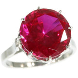 French estate platinum engagement ring
