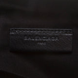 Balenciaga Black Lambskin Silver Giant 12 Clutch