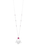 Pink tourmaline sautoir necklace