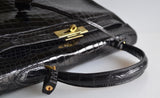 Hermes Kelly 32 Black Crocodile