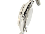 PRE OWNED LADIES ROLEX STAINLESS STEEL OYSTER PERPETUAL DIAMOND BLACK 76080