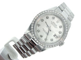 Pre Owned Mens Rolex Stainless Steel Datejust Diamond Silver 1603