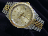 Pre Owned Mens Rolex Two-Tone Datejust with a Gold/Champagne Dial 16253