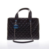 Chanel Black Lambskin Quilted Tote Bag