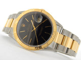 Pre Owned Mens Rolex Two-Tone Datejust with a Black Dial 16263