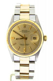 Pre Owned Mens Rolex Two-Tone Datejust with a Gold Champagne Dial 1601