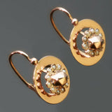 Red gold Victorian earrings