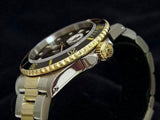 PRE OWNED MENS ROLEX TWO-TONE SUBMARINER DATE WITH A BLACK DIAL 16613