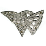 Decorative platinum estate bow brooch