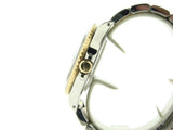 PRE OWNED MENS ROLEX TWO-TONE GMT-MASTER II WITH A GOLD SERTI DIAL 16713