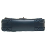 Chanel A94179 Teal Blue Lambskin Quilted Large Chain Bag