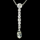Platinum Art Deco diamond pendant neckla